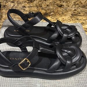 Coach Black Knotted Women's Sandals